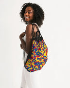 Venezuela Flag Camo Canvas Drawstring Bag - Conscious Apparel Store