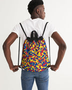 Venezuela Flag Camo Canvas Drawstring Bag - Conscious Apparel Store