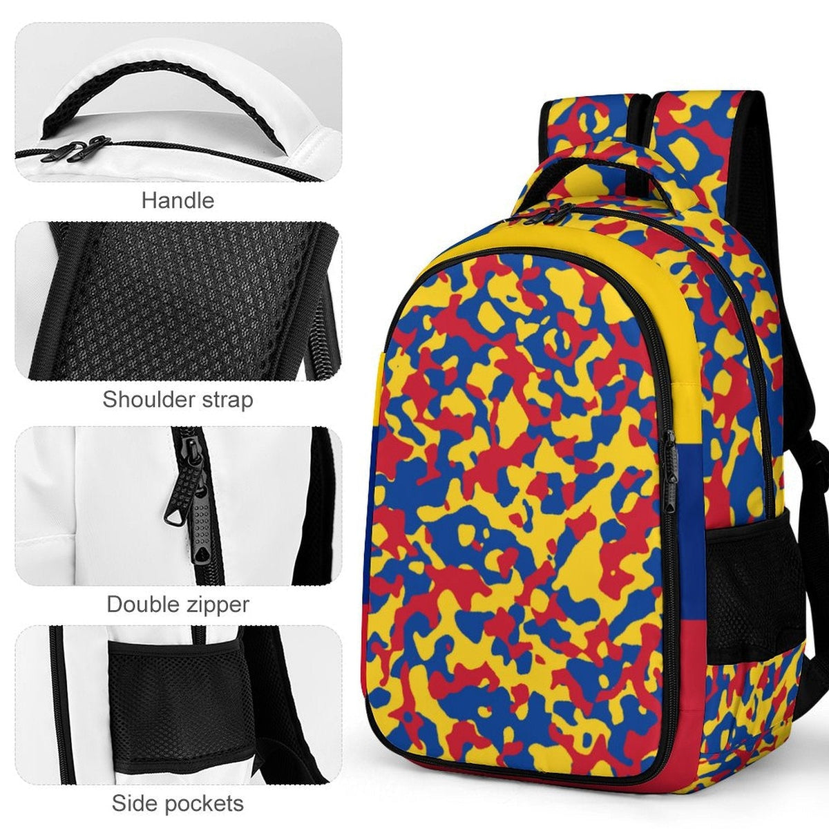 Venezuela Flag Camo Casual Backpack - Conscious Apparel Store