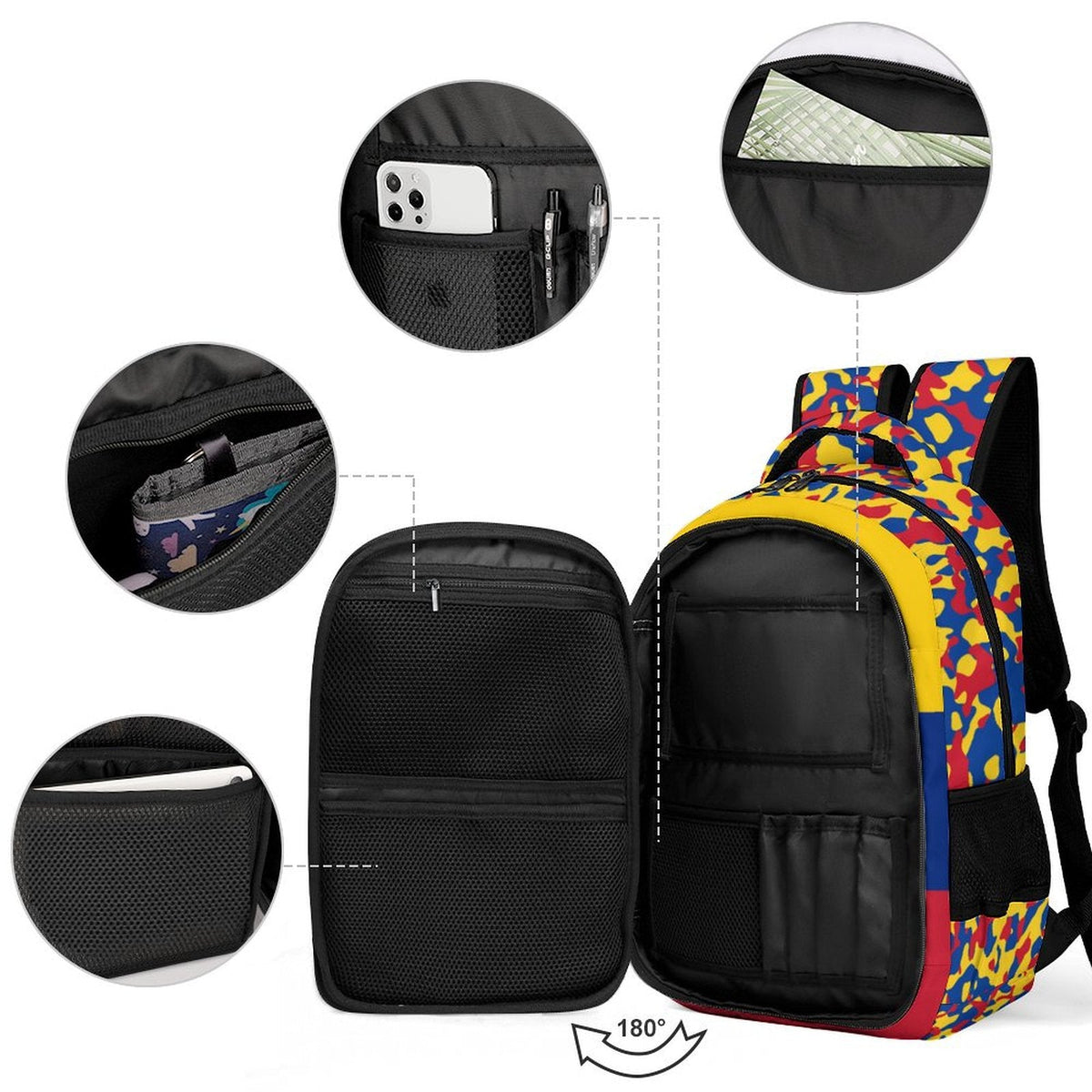 Venezuela Flag Camo Casual Backpack - Conscious Apparel Store