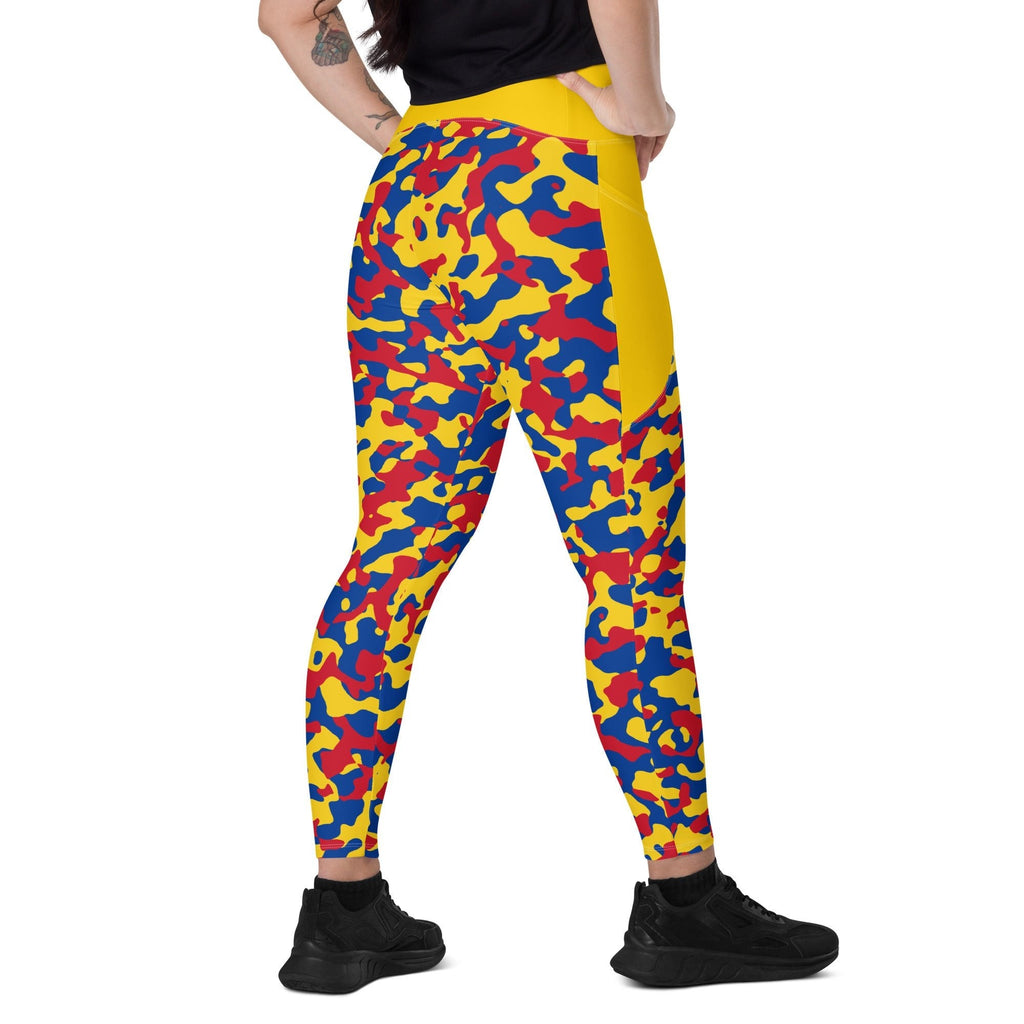 Venezuela Flag Camo Leggings with pockets - Conscious Apparel Store