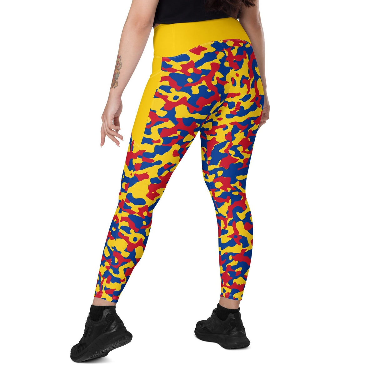 Venezuela Flag Camo Leggings with pockets - Conscious Apparel Store
