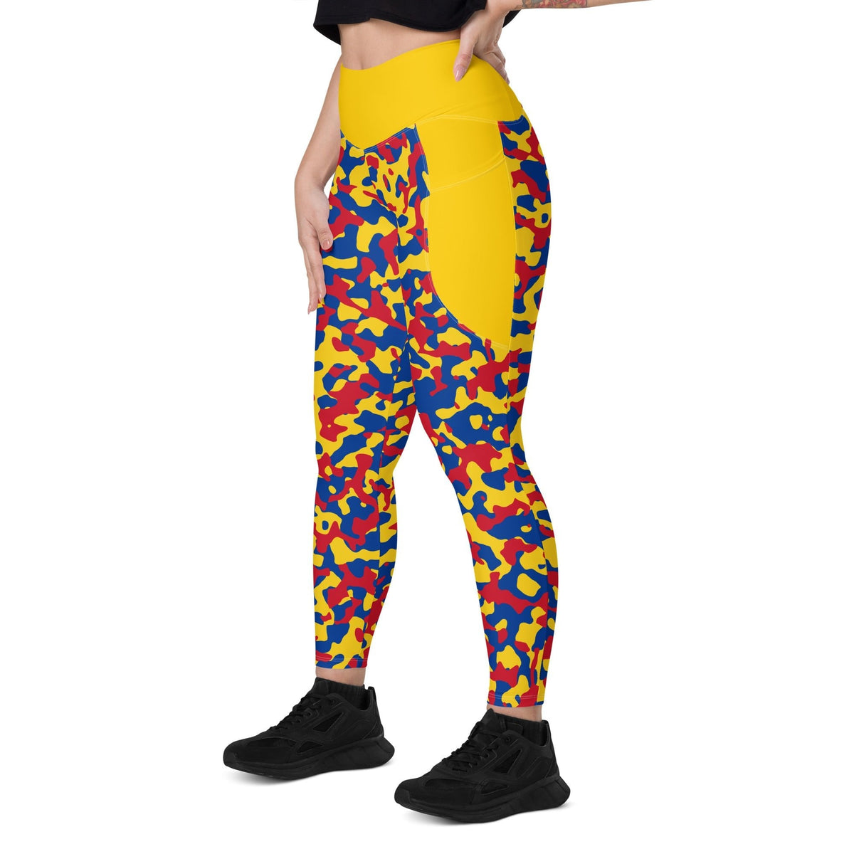 Venezuela Flag Camo Leggings with pockets - Conscious Apparel Store