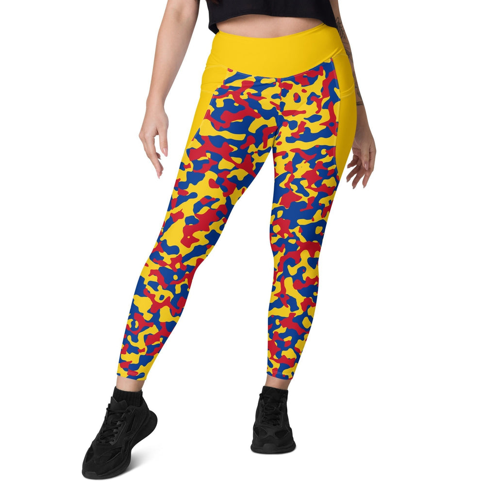 Venezuela Flag Camo Leggings with pockets - Conscious Apparel Store