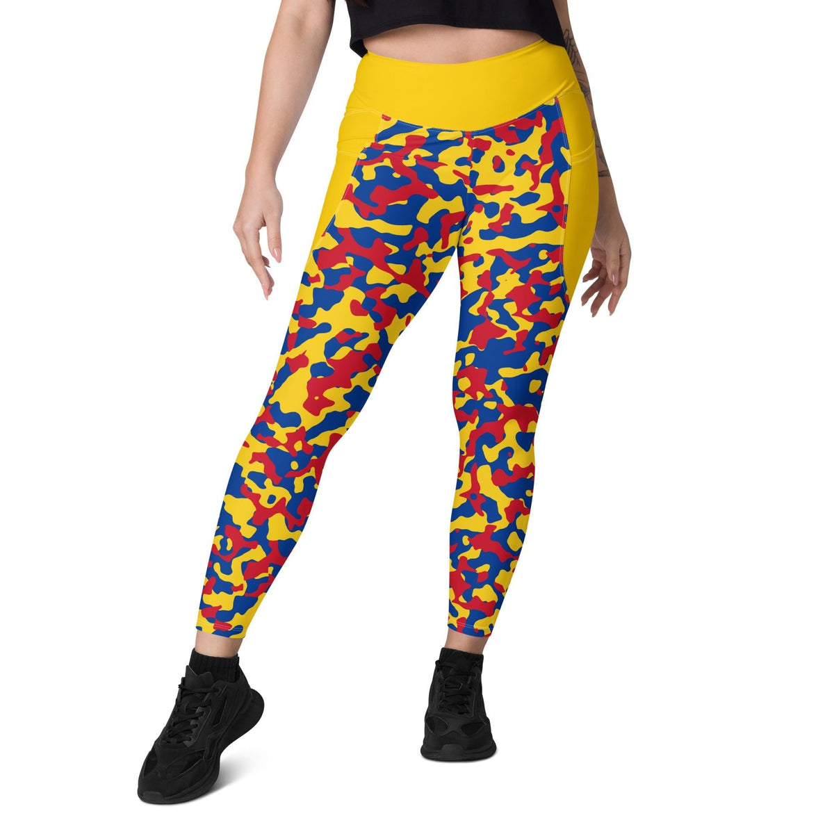 Venezuela Flag Camo Leggings with pockets - Conscious Apparel Store