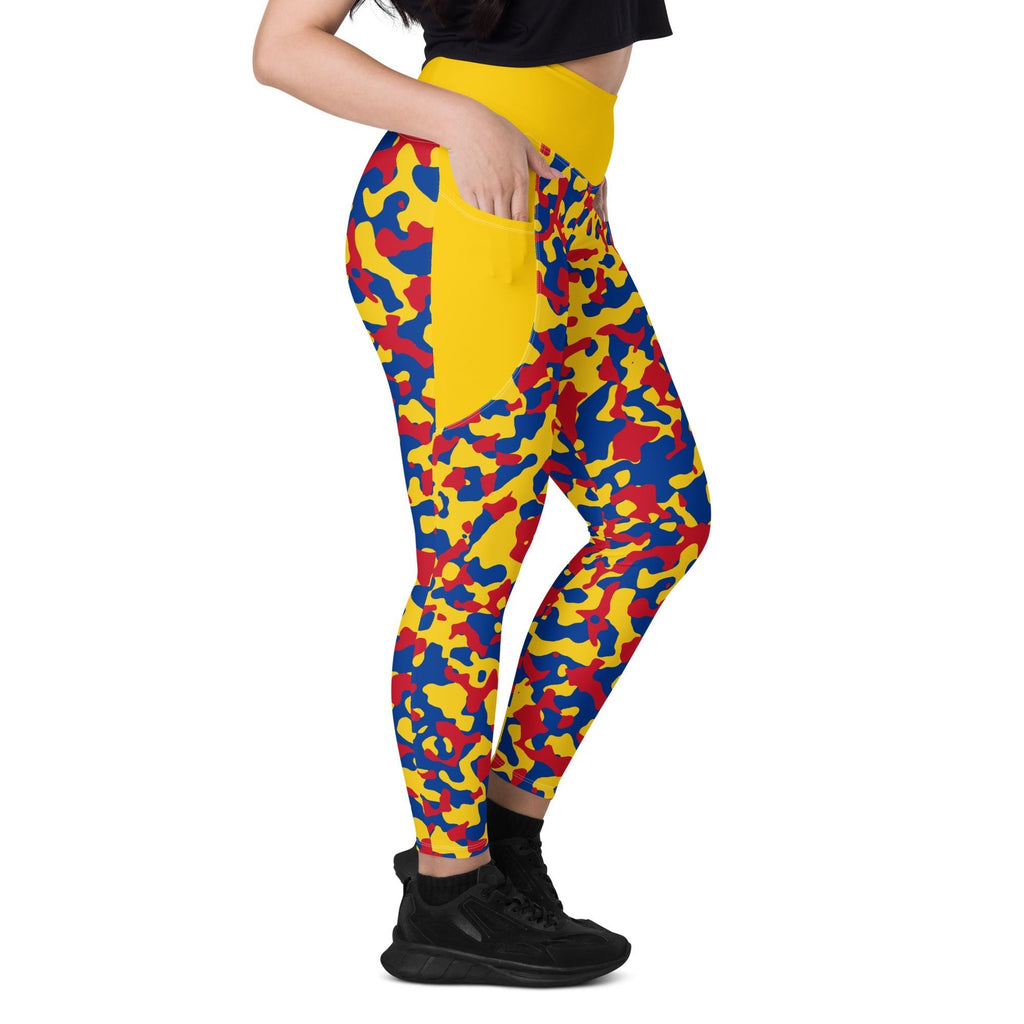 Venezuela Flag Camo Leggings with pockets - Conscious Apparel Store