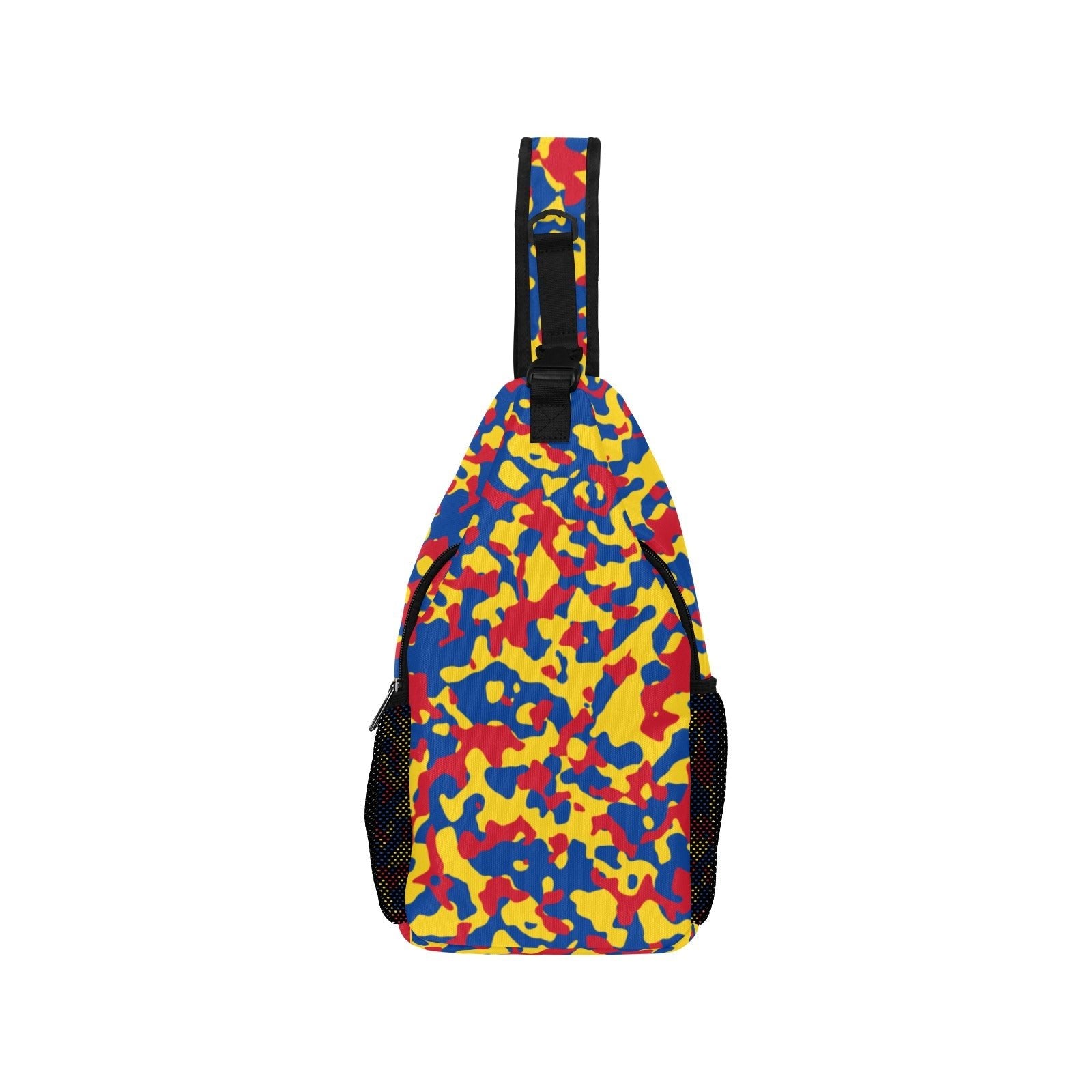 Venezuela Flag Camo Men's Casual Chest Bag - Conscious Apparel Store