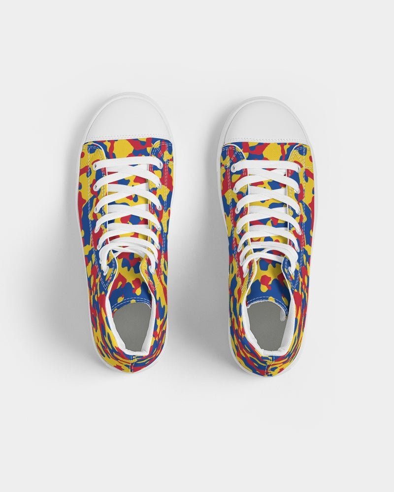 Venezuela Flag Camo Men's Hightop Canvas Shoe - Conscious Apparel Store
