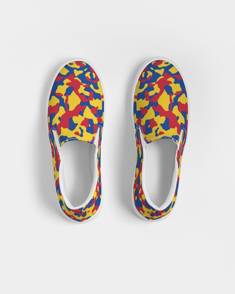 Venezuela Flag Camo Men's Slip-On Canvas Shoe - Conscious Apparel Store