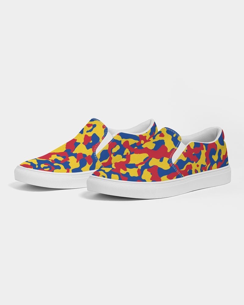 Venezuela Flag Camo Women's Slip-On Canvas Shoe - Conscious Apparel Store