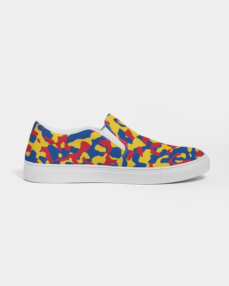 Venezuela Flag Camo Women's Slip - On Canvas Shoe - Conscious Apparel Store