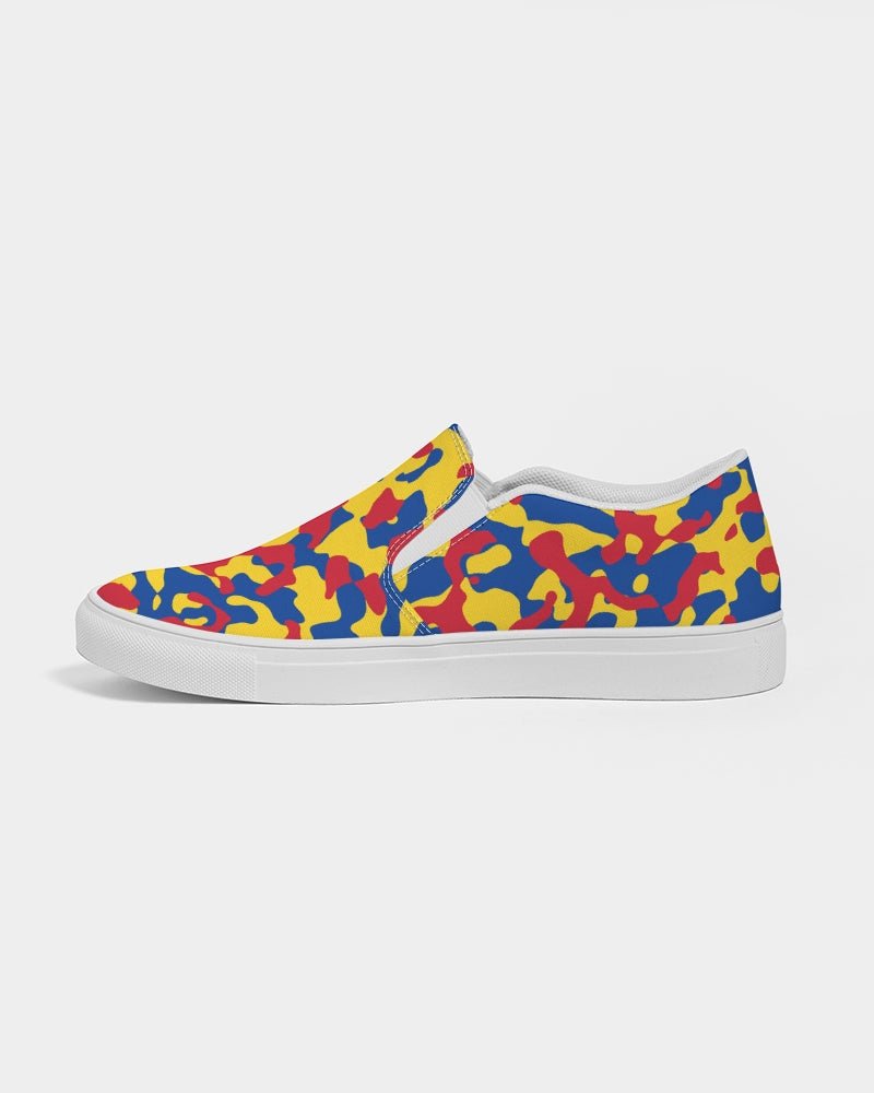 Venezuela Flag Camo Women's Slip - On Canvas Shoe - Conscious Apparel Store