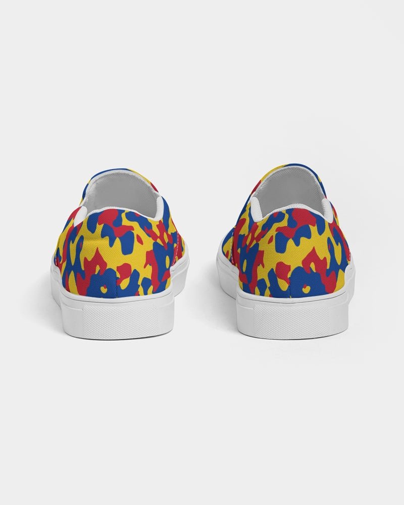 Venezuela Flag Camo Women's Slip - On Canvas Shoe - Conscious Apparel Store