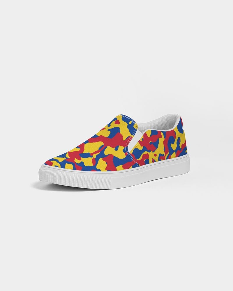 Venezuela Flag Camo Women's Slip - On Canvas Shoe - Conscious Apparel Store