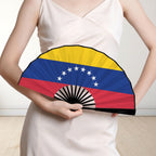 Venezuela Flag Double-Sided Custom Folding Fan - Conscious Apparel Store