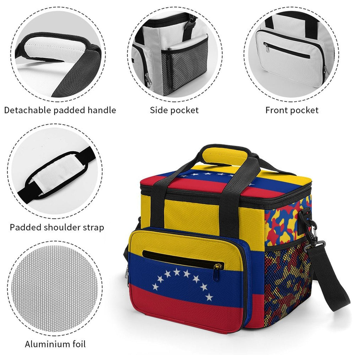 Venezuela Flag Insulated Cooler Bag - Conscious Apparel Store