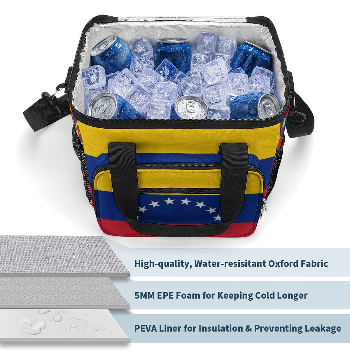 Venezuela Flag Insulated Cooler Bag - Conscious Apparel Store