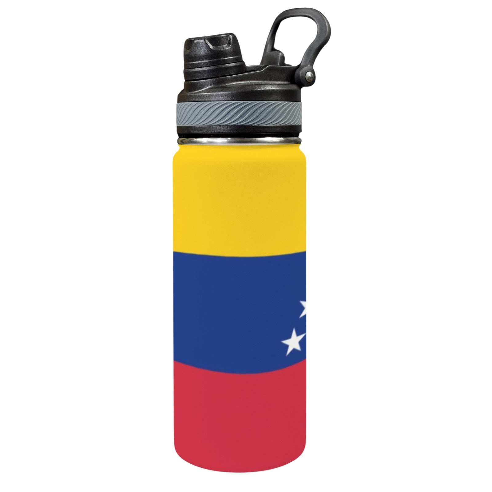 Venezuela Flag Insulated Water Bottle with Dual - Use Lid (18oz) - Conscious Apparel Store