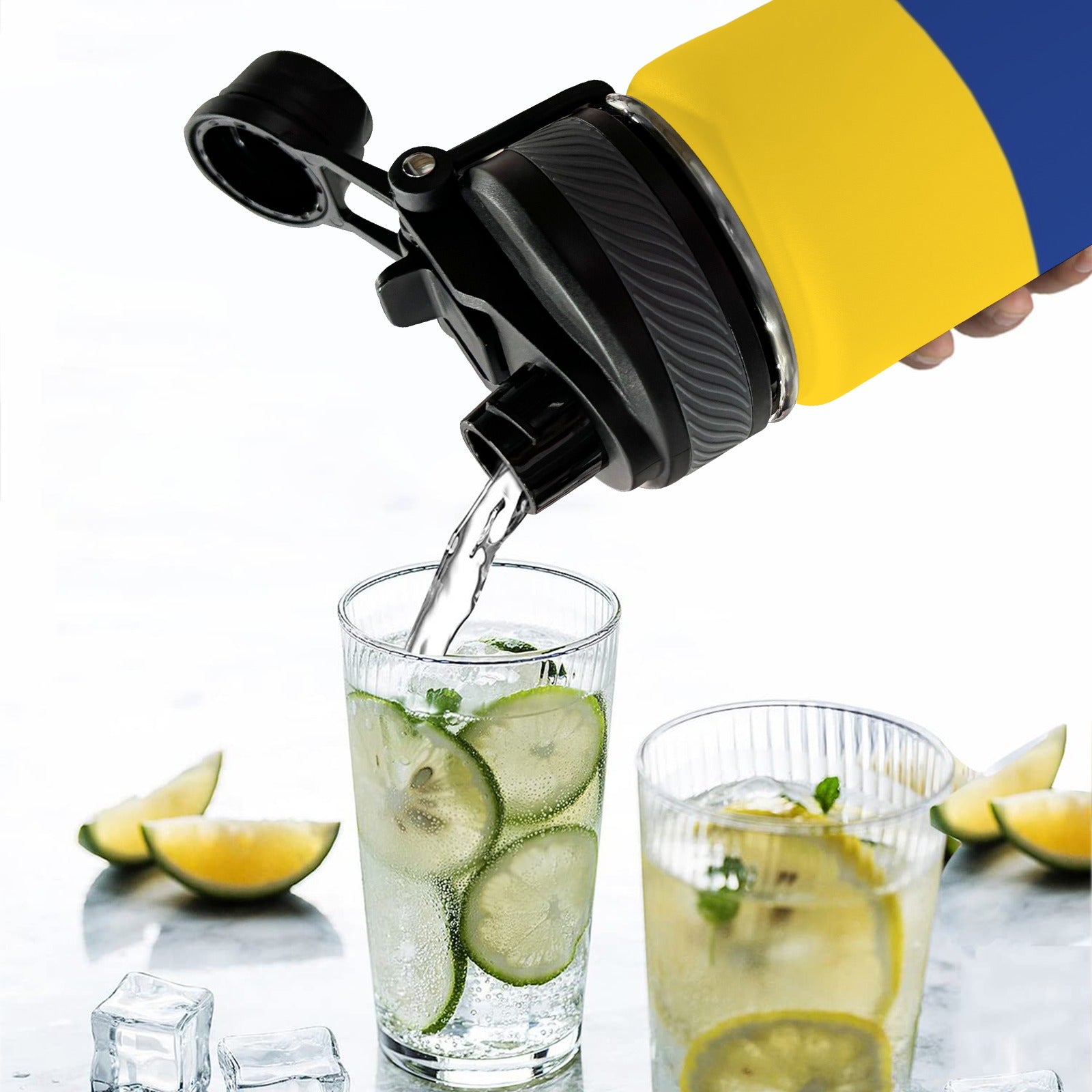 Venezuela Flag Insulated Water Bottle with Dual - Use Lid (18oz) - Conscious Apparel Store