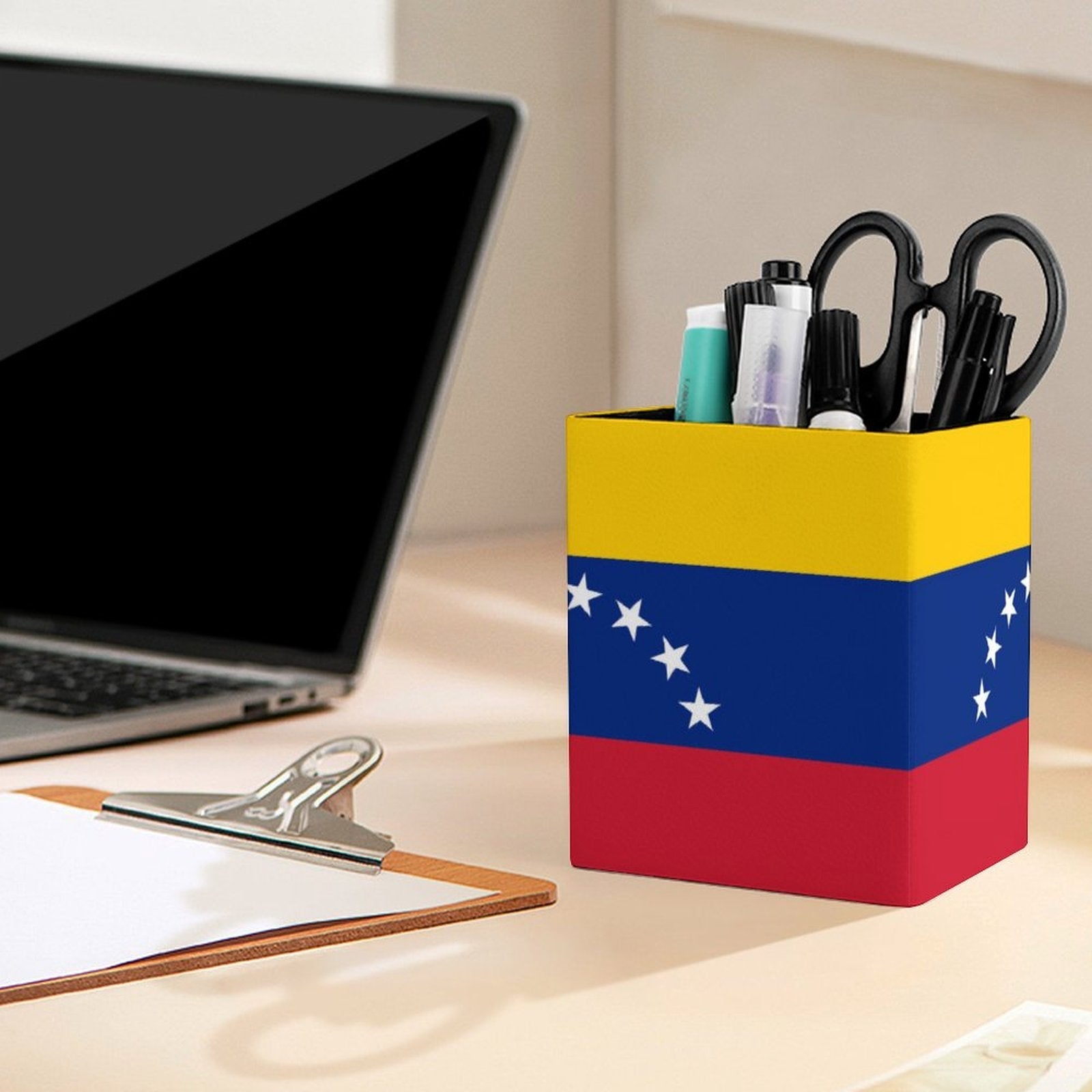 Venezuela Flag Square Pen Holder - Conscious Apparel Store