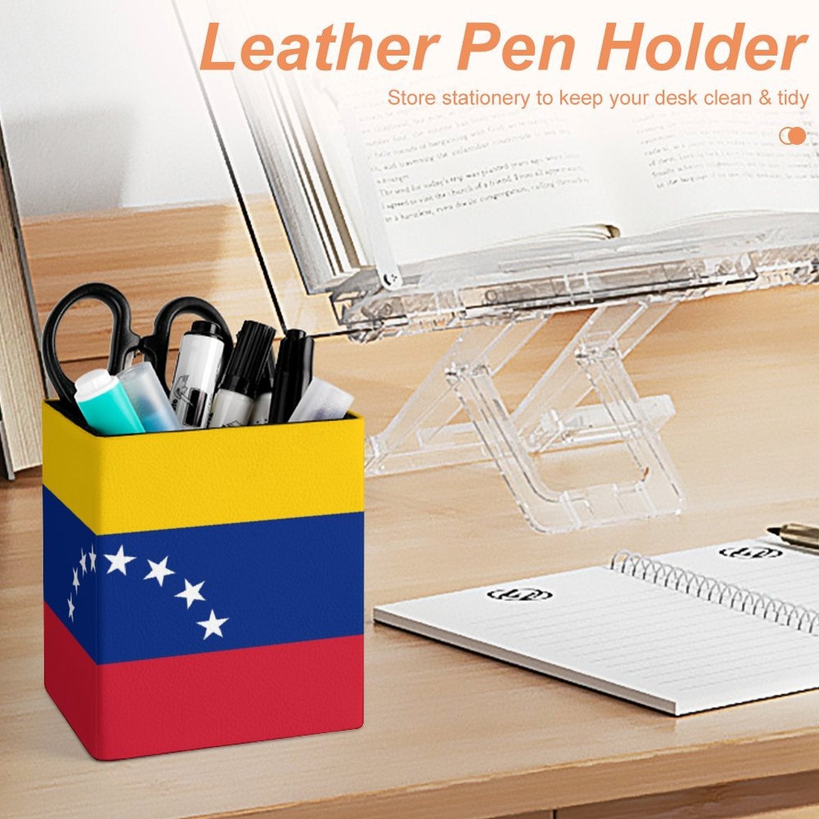 Venezuela Flag Square Pen Holder - Conscious Apparel Store