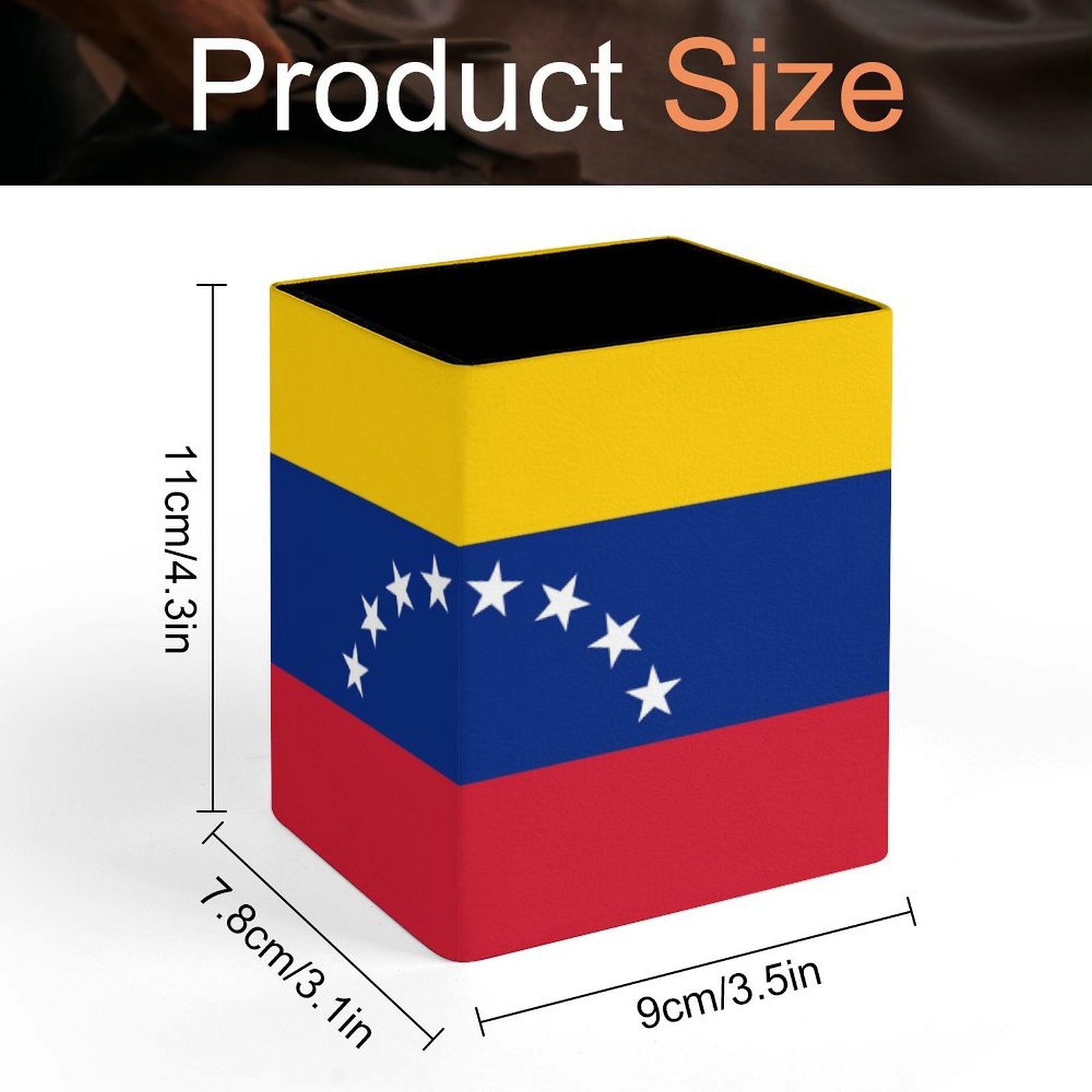 Venezuela Flag Square Pen Holder - Conscious Apparel Store