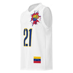 Venezuela Flag (White) Premium Sport Jersey Tank Top - Conscious Apparel Store