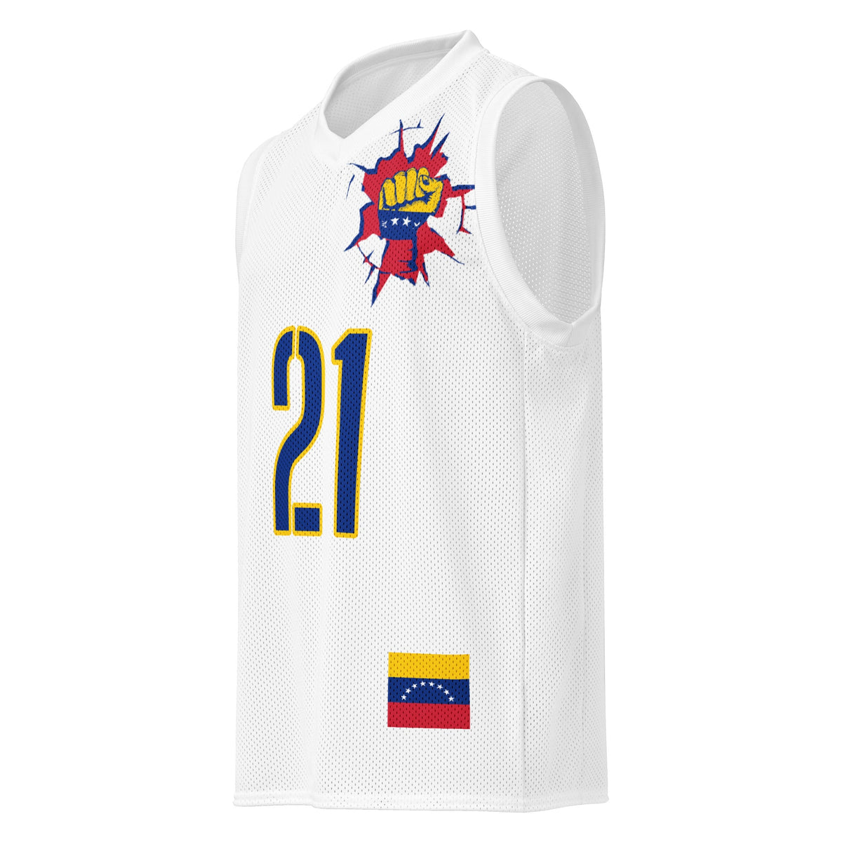Venezuela Flag (White) Premium Sport Jersey Tank Top - Conscious Apparel Store