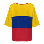 Venezuela Flag Women’s Loose Half-Sleeve Boat Neck T-Shirt - Conscious Apparel Store
