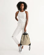 White Hieroglyphics Canvas Drawstring Bag - Conscious Apparel Store