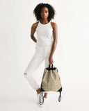 White Hieroglyphics Canvas Drawstring Bag - Conscious Apparel Store