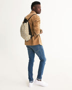 White Hieroglyphics Canvas Drawstring Bag - Conscious Apparel Store