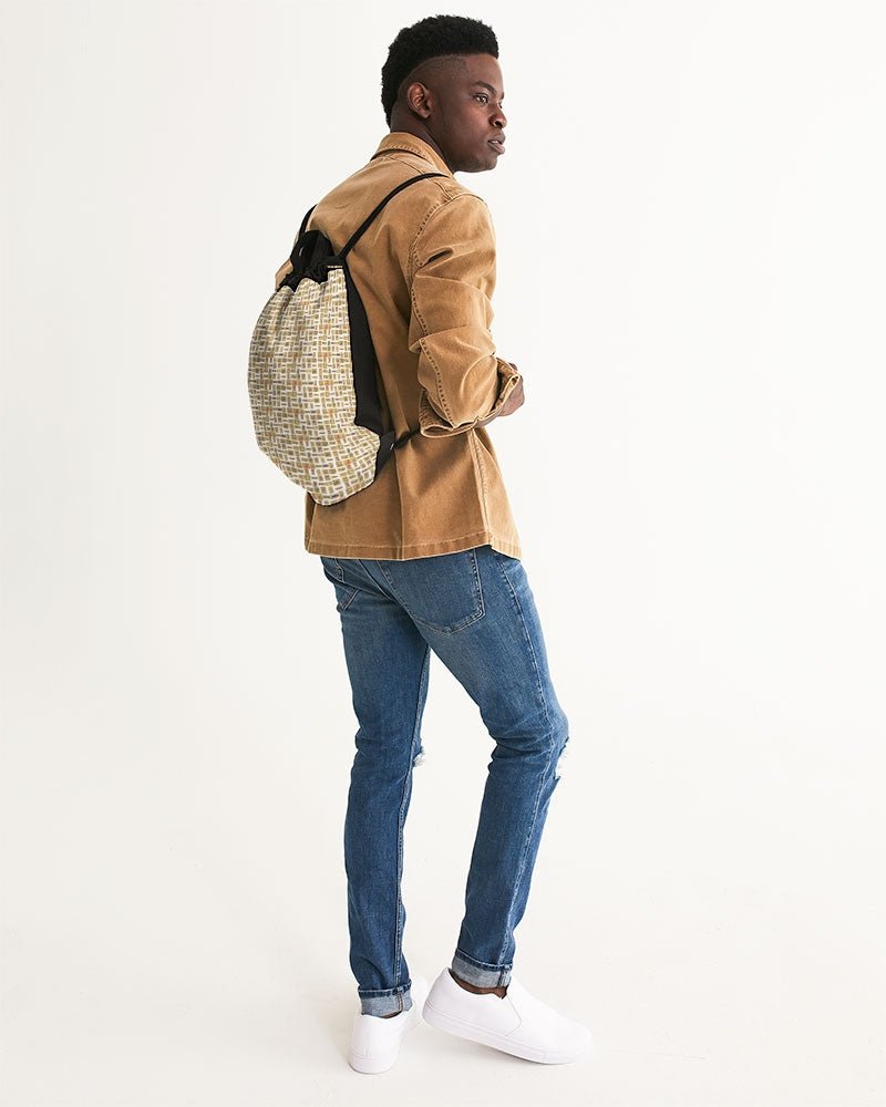 White Hieroglyphics Canvas Drawstring Bag - Conscious Apparel Store