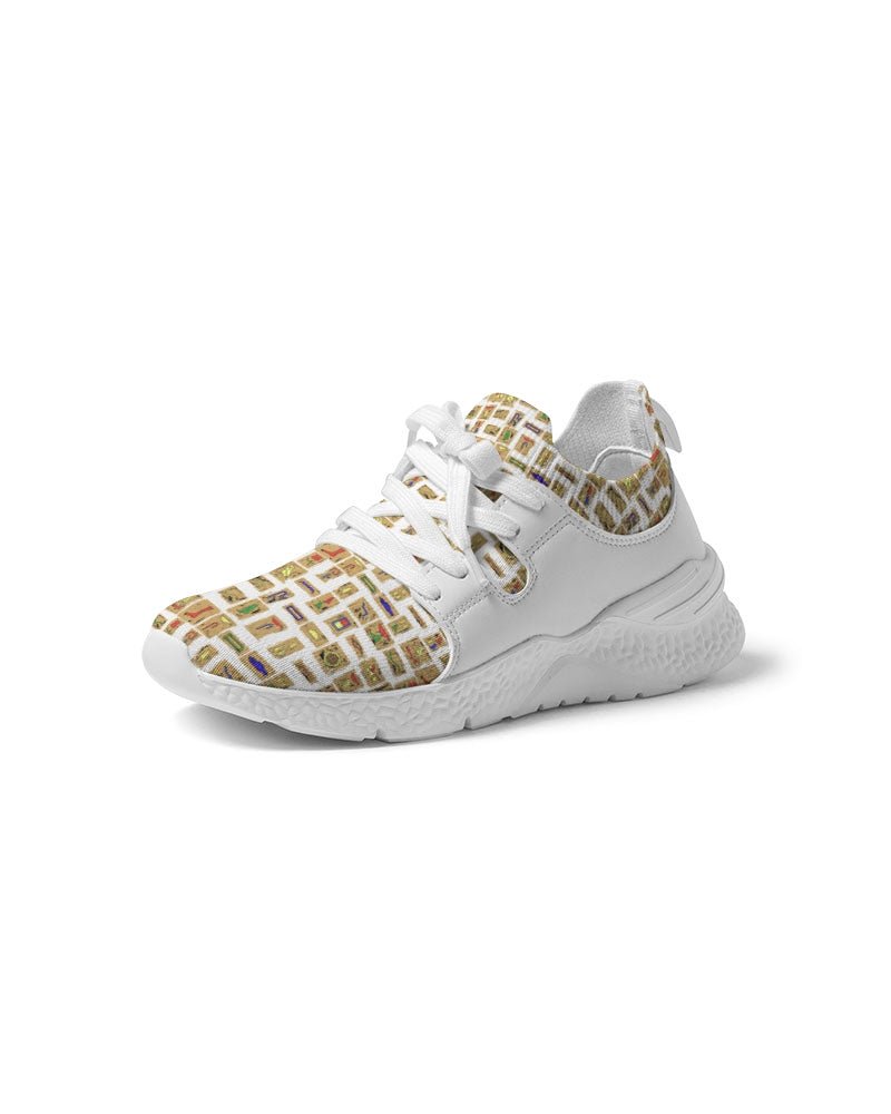 White Hieroglyphics Men's Two-Tone Sneaker - Conscious Apparel Store