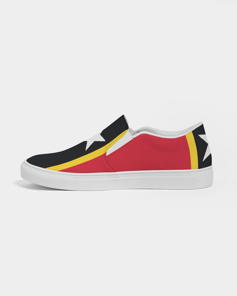 St Kitts & Nevis Flag Women's Slip-On Canvas Shoe - Conscious Apparel Store