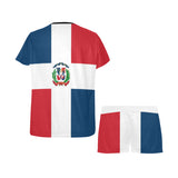 Dominican Republic Flag Women's Short Pajama Set