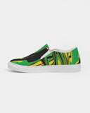 Jamaica Flag Splash-Camo Women's Slip-On Canvas Shoe - Conscious Apparel Store
