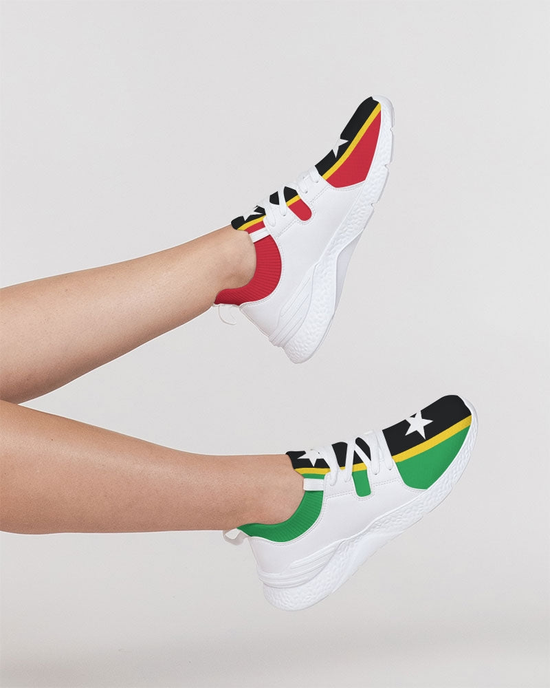 St Kitts & Nevis Flag Women's Two-Tone Sneaker - Conscious Apparel Store