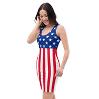 American Flag Bodycon Dress - Conscious Apparel Store