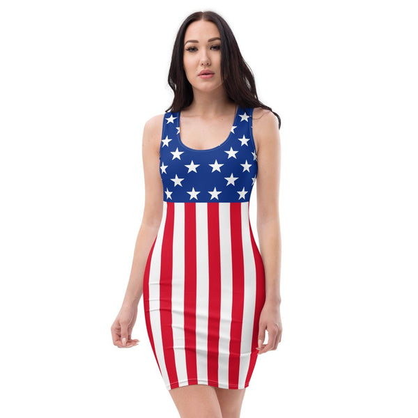 American Flag Bodycon Dress - Conscious Apparel Store