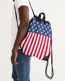 American Flag Canvas Drawstring Bag - Conscious Apparel Store