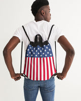 American Flag Canvas Drawstring Bag - Conscious Apparel Store
