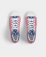 American Flag Men's Hightop Canvas Sneakers - Conscious Apparel Store