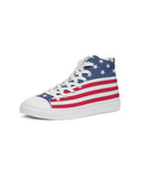 American Flag Women's Hightop Canvas Sneakers - Conscious Apparel Store