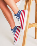 American Flag Women's Hightop Canvas Sneakers - Conscious Apparel Store