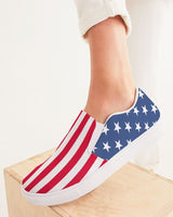 American Flag Women's Slip-On Canvas Shoe - Conscious Apparel Store