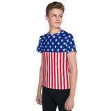 American Flag Youth crew neck t-shirt - Conscious Apparel Store