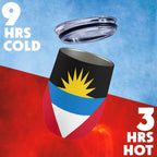 Antigua & Barbuda Flag 12oz Wine Tumbler - Conscious Apparel Store