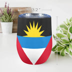 Antigua & Barbuda Flag 12oz Wine Tumbler - Conscious Apparel Store