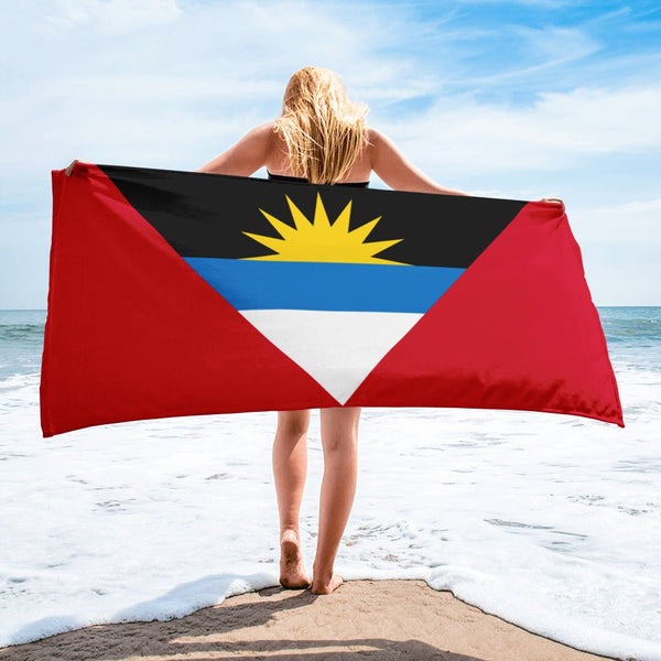 Antigua & Barbuda Flag Beach Towel - Conscious Apparel Store